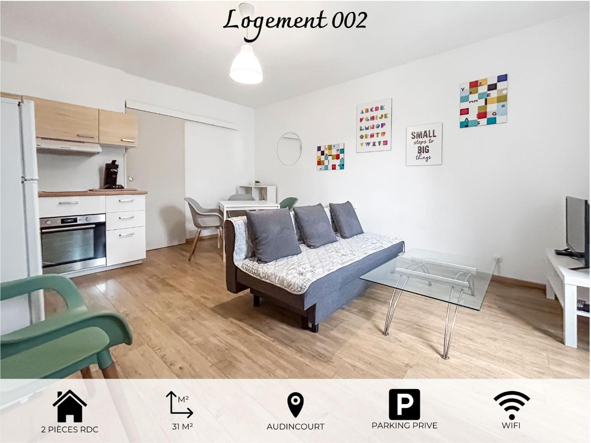 Apartament 002-T2 Cosy 2 A 4 Pers Lumineux Wifi & Parking Audincourt Zewnętrze zdjęcie